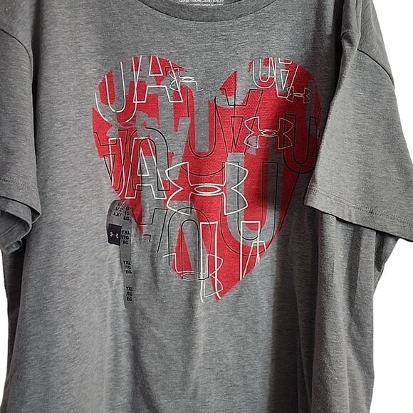 Under Armour Gray Loose Fit Heat Gear Top, Girls XL, NWT - Picture 2 of 8